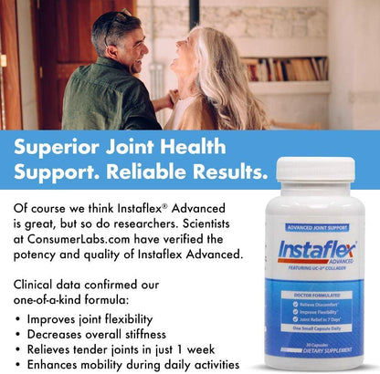 Instaflex Advanced Joint Support with UC-II Collagen & Herbal Blend – 30 Capsules (2 Pack)