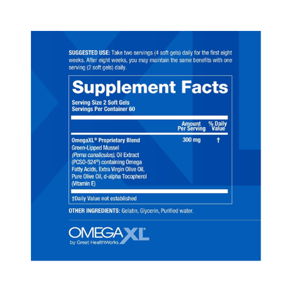 OmegaXL® Joint & Muscle Support Drug-Free Supplement 120 Softgels