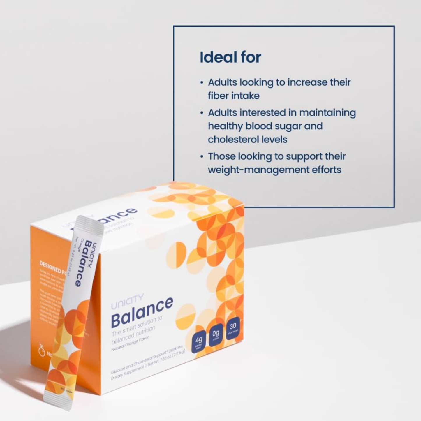 Unicity Balance Natural Orange Flavor 7.65oz 30 Count